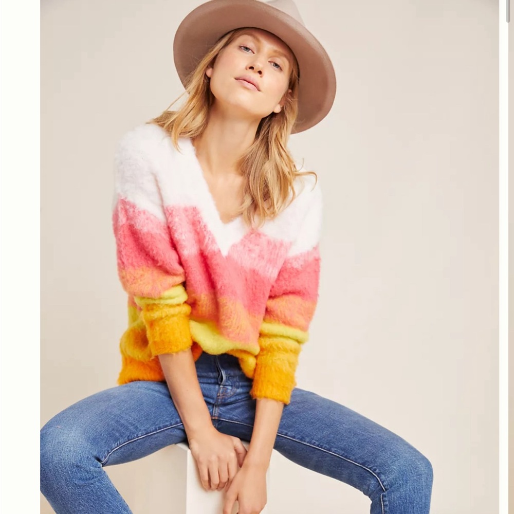 Anthropologie Simone Striped Sweater